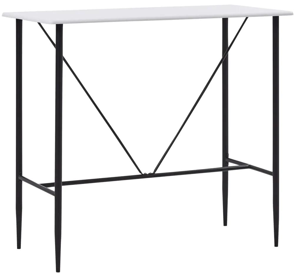 vidaXL Barový stôl biely 120x60x110 cm MDF