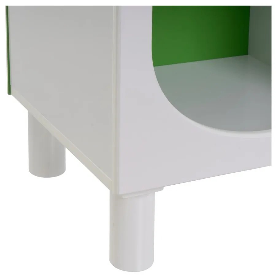 Bielo-zelená knižnica 40x100 cm – Casa Selección