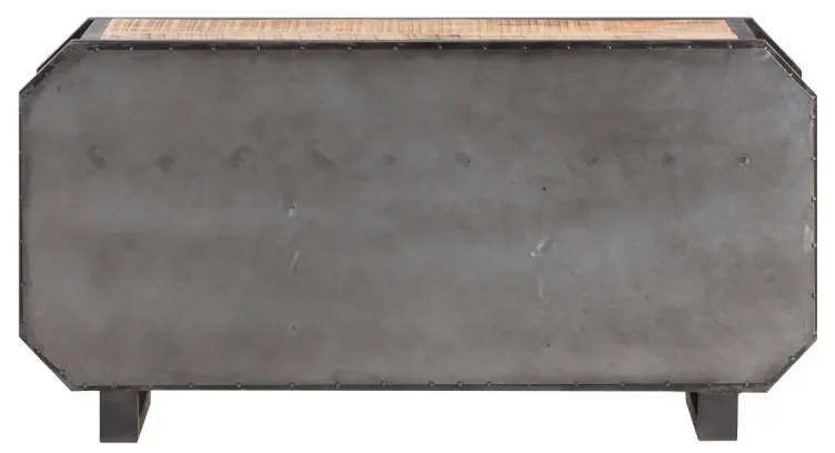 furniture-nabytek.cz - TV stolík Barkley kovový, sivá farba – 160×48×80 cm