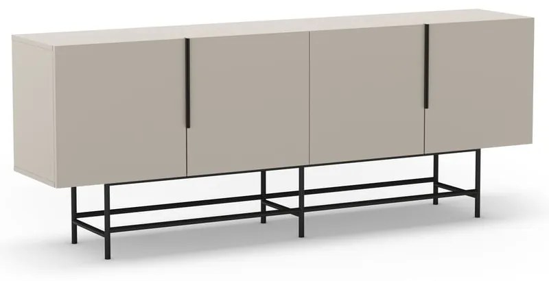 Krémová nízka komoda 200x77,5 cm Eldia – Marckeric