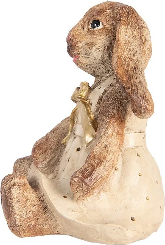 Dekorácia králiček v šatách a mašľou - 16*14*18 cm
