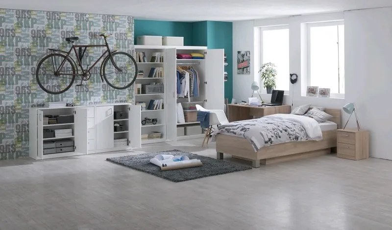 Nočný stolík Mega 40, dub sonoma