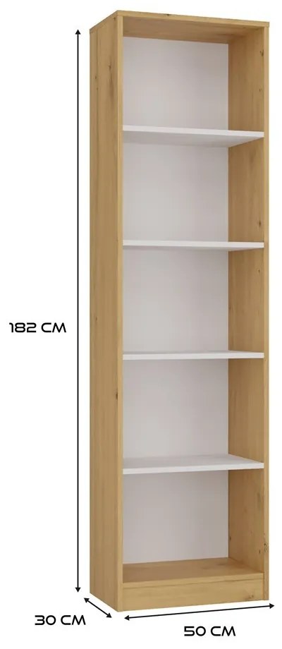 Regál Onyx R50 50 cm dub Artisan/biely