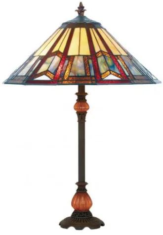Lampa tiffany stolová PYRAMIDE 66*Ø40