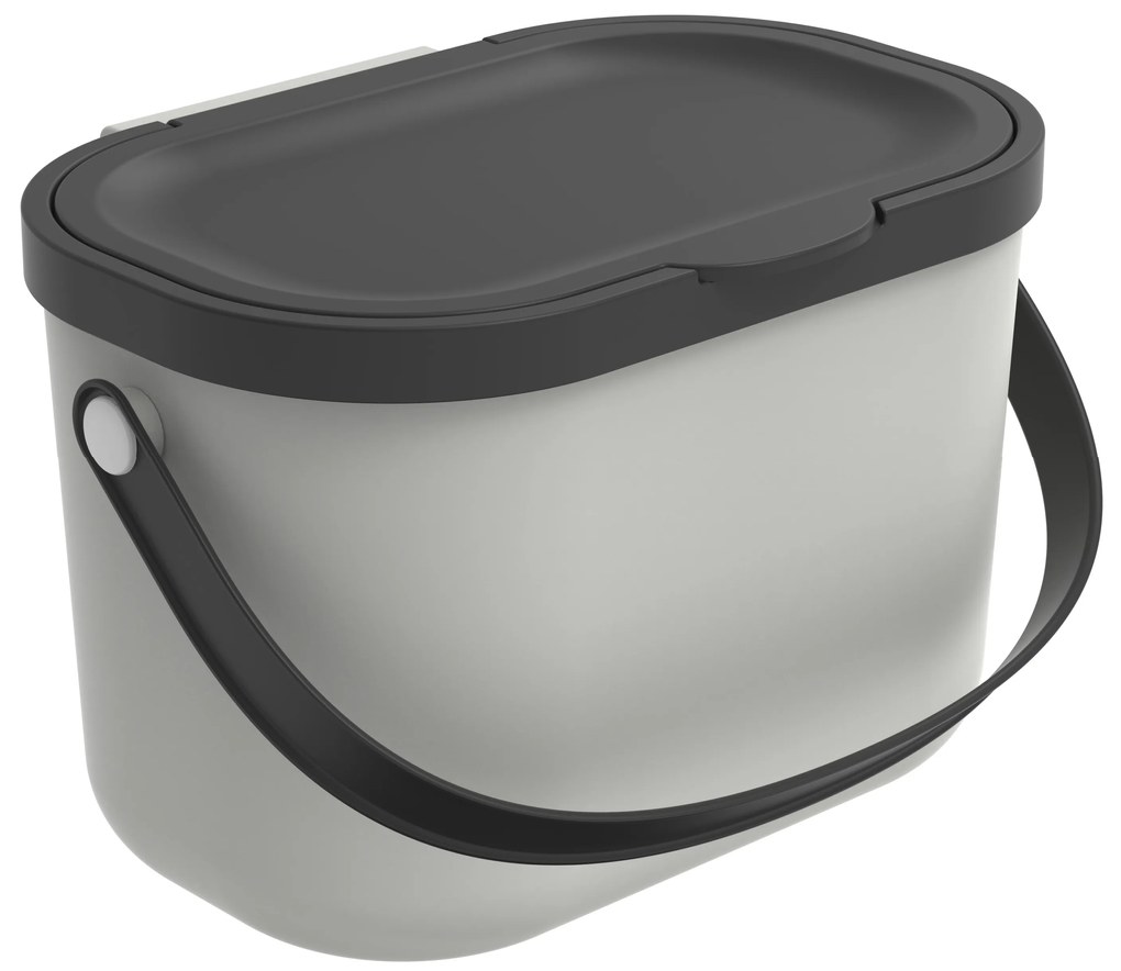 Závesný odpadkový kôš na dvierka, 3,2 l MINI-ALBULA, biela/antracit