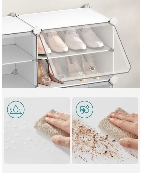 Modulárny regál s priehradkami BOXIFY biela