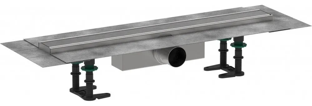 HANSGROHE RainDrain Compact úplná sada sprchového žľabu pre štandardnú inštaláciu, dĺžka 60 cm, oceľ nerezová kartáčovaná, 56174800