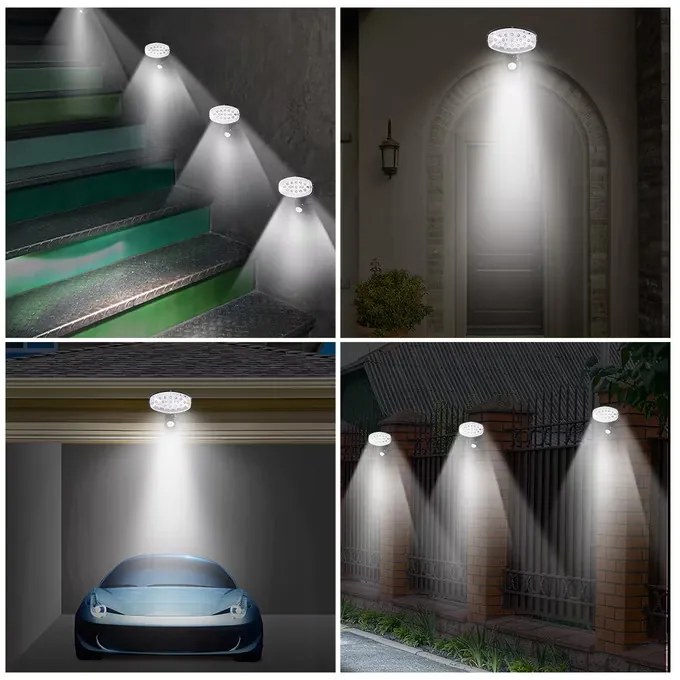 InternetovaZahrada Solárna nástenná lampa 15 LED s detektorom pohybu