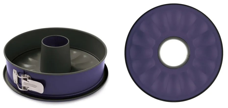 Fialová oceľová forma na bábovku Guardini Bon Ton Springform, ø 26 cm