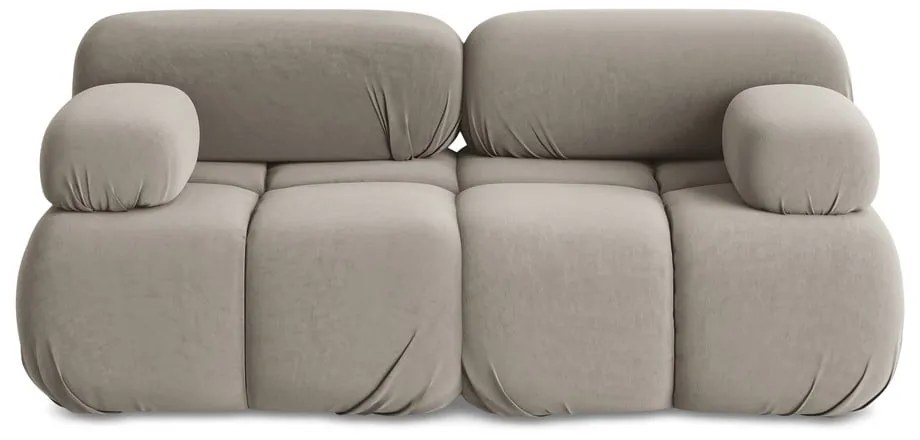 Béžová zamatová pohovka 190 cm Lokua – Makamii