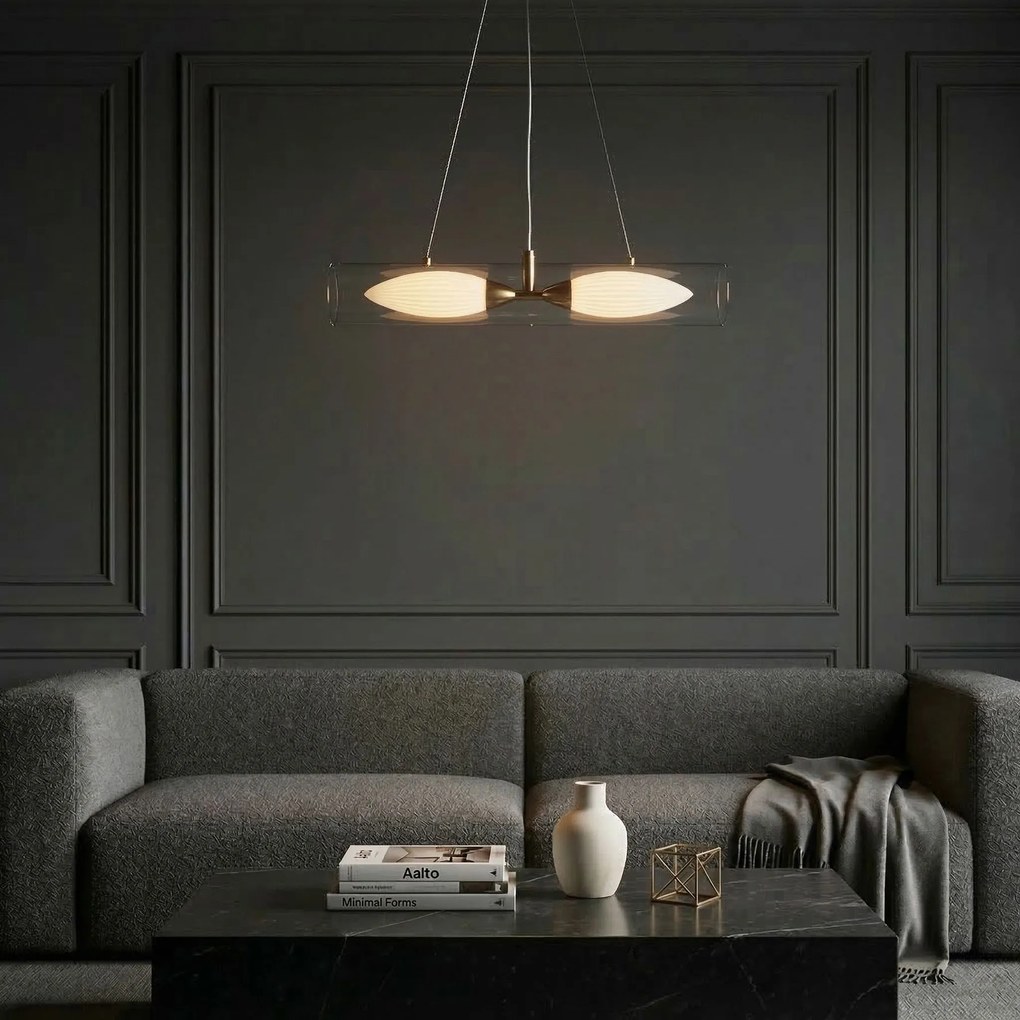 Toolight Rea, ZÁVESNÉ STROPNÉ SVIETIDLO G152-2CP GOLD, OSW-04708