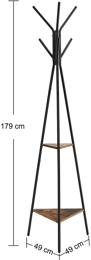 Vešiak na oblečenie Zaleski čierny