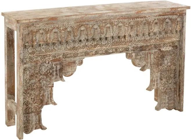 Konzolový stolík s patinou Morocco - 150 * 38 * 88cm
