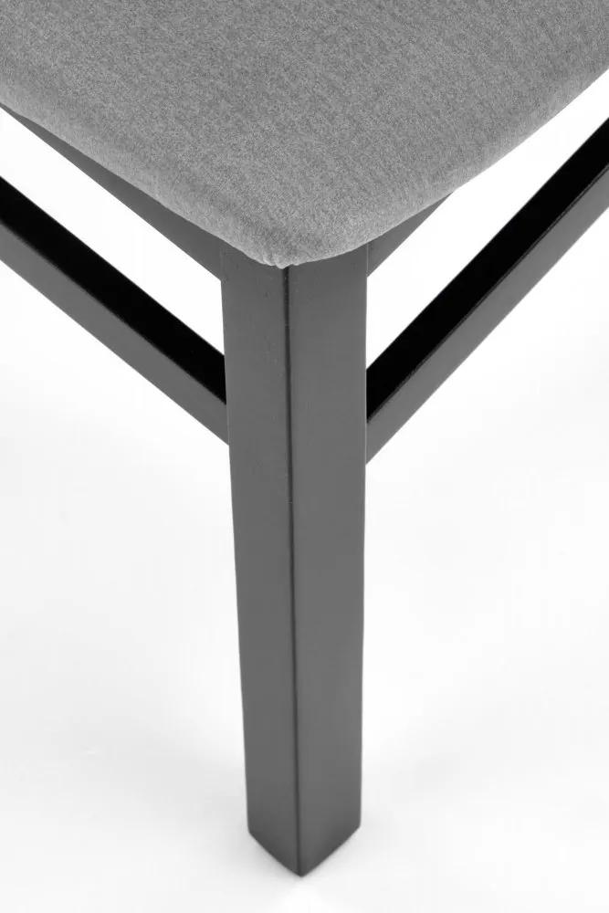 Jedálenská stolička GERARD 2 – masív, látka, viac farieb Dub medový / sivá