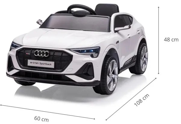 Elektrické autíčko Audi E-Tron Sportback biele