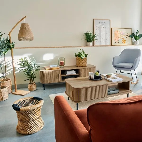 Atmosphera - Stojacia lampa PALM 1xE27/60W/230V bambus/konope