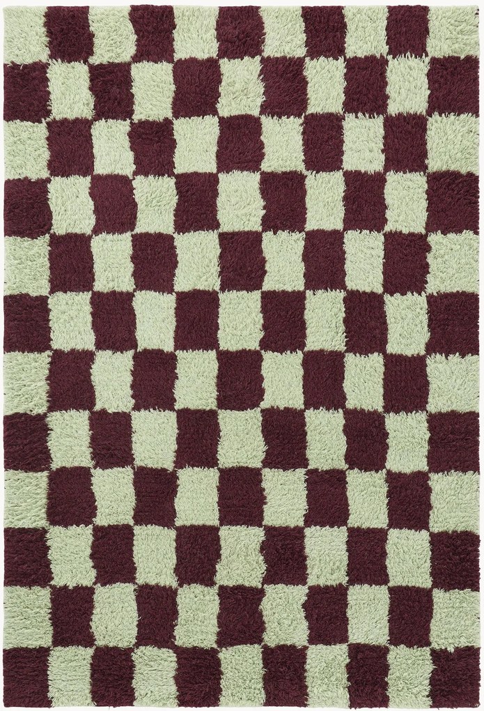 Ručne tkaný kockovaný koberec Bilbao