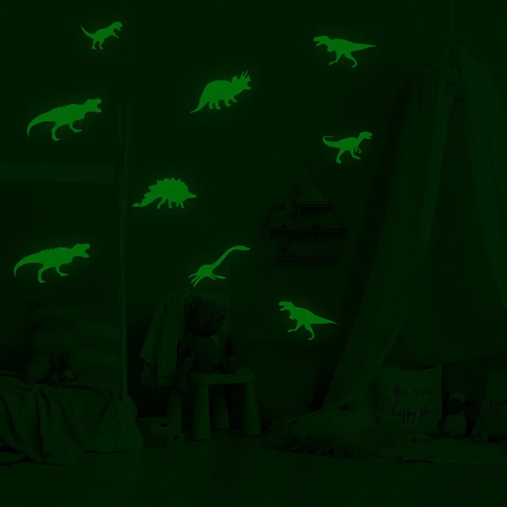 Dinosaury - fosforová nálepka na stenu