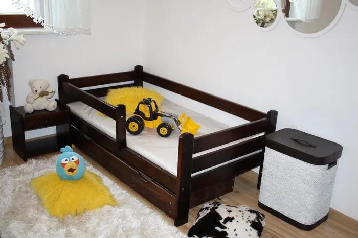 OVN Detská posteľ KUBUS 80x160 orech+rošt+matrac PIANKA
