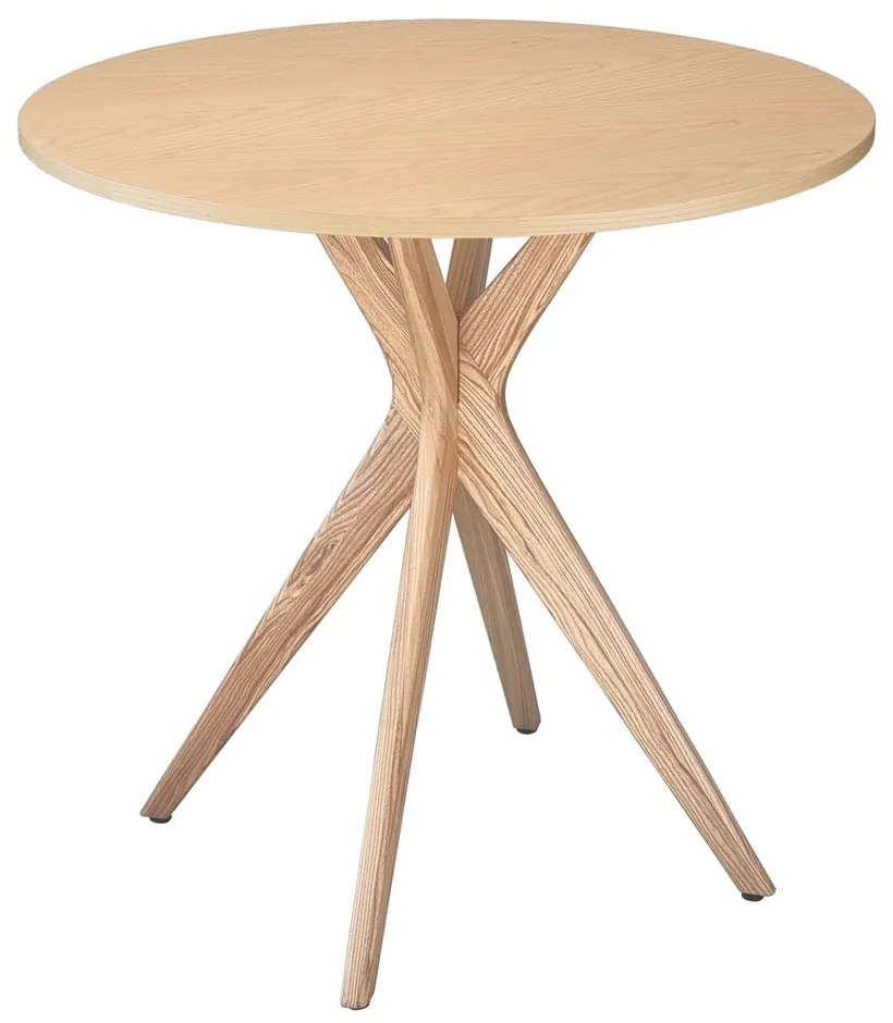 Okrúhly jedálenský stôl s doskou v dekore jaseňového dreva ø 70 cm Jubi – Ragaba