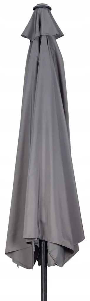 Polkruhový záhradný slnečník Liver 270 cm šedý