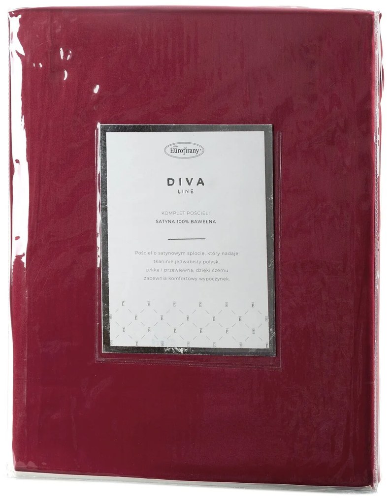 SATÉNOVÉ OBLIEČKY DINA 200X220 CM 2 KS 70X80 CM BORDOVÉ