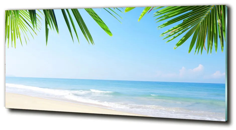 Fotoobraz na skle Tropická pláž cz-obglass-125x50-5838209