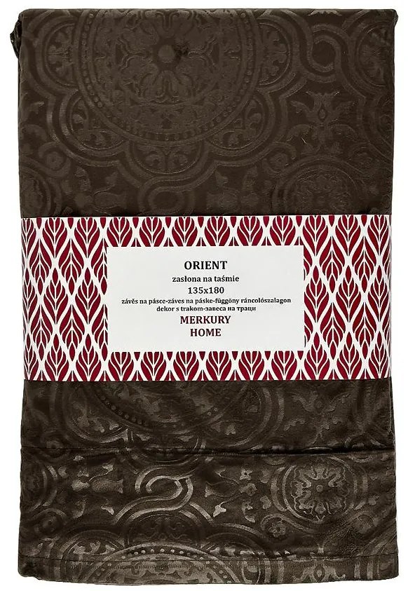Záves na páske Orient Velvet 135x180 hnedá Merkury Home