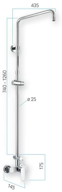 Mereo, Nástenná sprchová batéria Mada 150 mm so sprchovou súpravou, ručnou a tanierovou sprchou 225x225mm, MER-CBE60104SBM