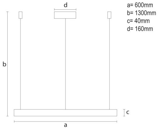 LED Stmievateľný luster na lanku LED/42W/230V 3000-6500K + diaľkové ovládanie