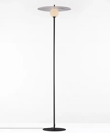 Čierno-biela stojaca lampa Reflet