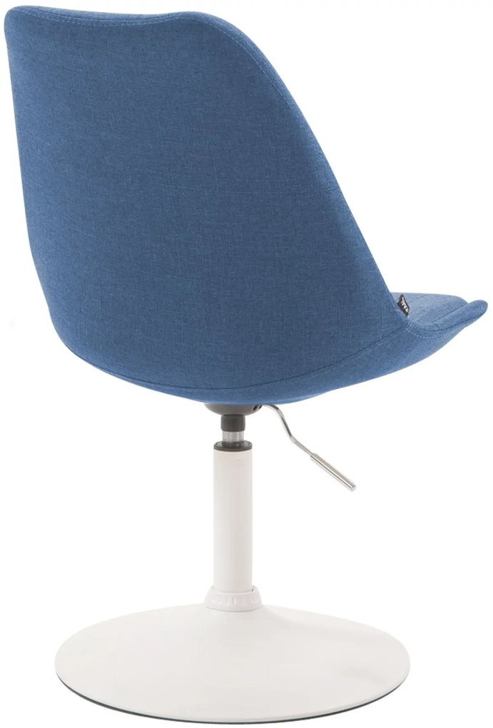 Stolička Maverick W - látka, podnož kov biela matná - Modrá
