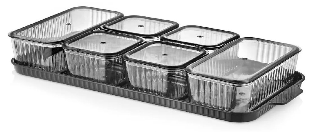 Sada 13 ks potravinových boxů Anthracite antracitová