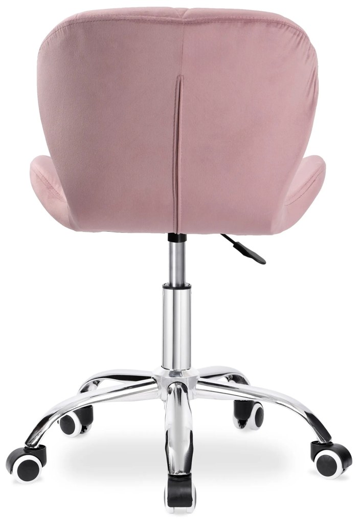 Otočná kancelářská židle Spiner Velvet růžová