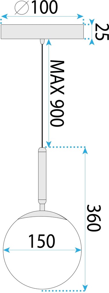Toolight Toolight, stropné svietidlo 1xE27, G108-1W, zlatá, OSW-09733