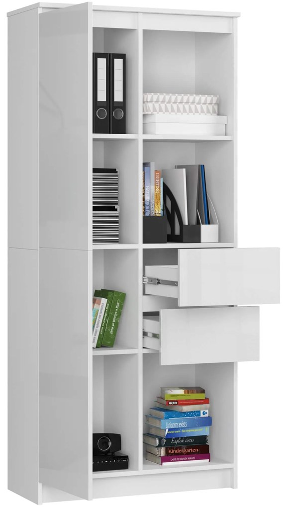 Skriňa Rexa II 80 cm biela lesk