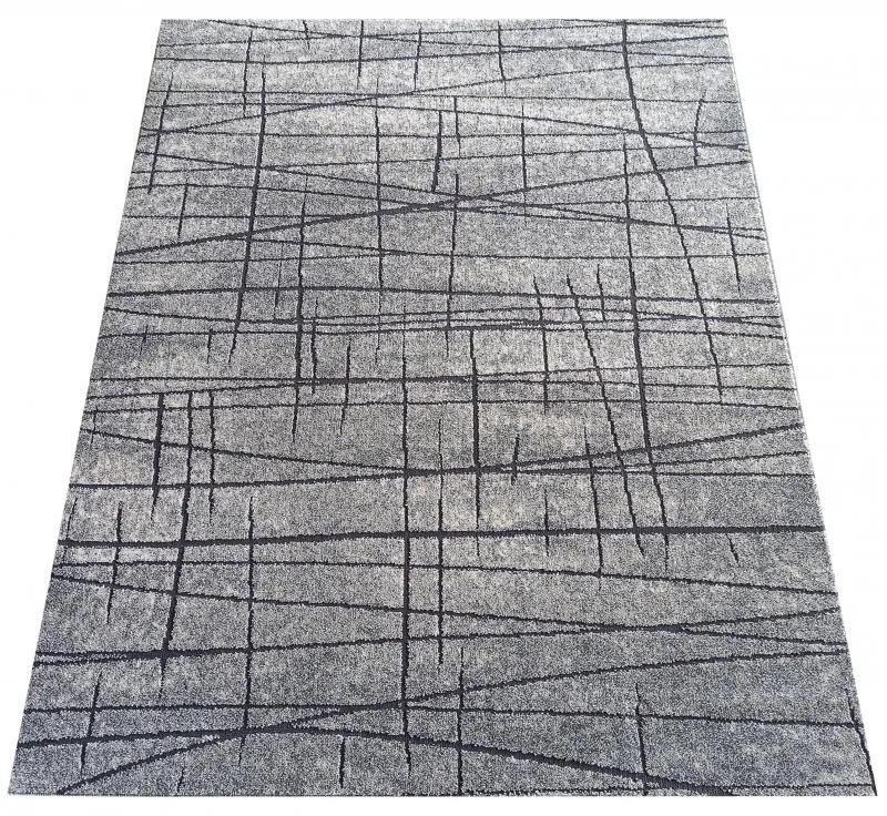 Moderný abstraktný sivý koberec Šírka: 200 cm | Dĺžka: 290 cm