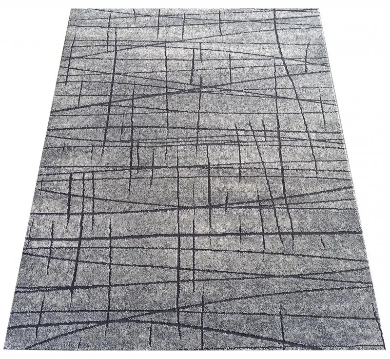 Moderný abstraktný sivý koberec Šírka: 80 cm | Dĺžka: 150 cm