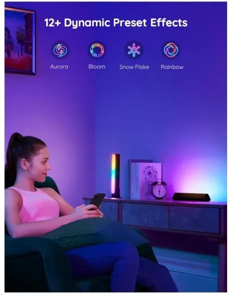 Govee - SADA 2x Flow Plus SMART LED TV & Gaming - RGBICWW Wi-Fi