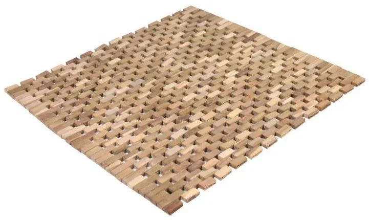 Protišmyková podložka, teak, prírodná, 50 x 48,5 cm