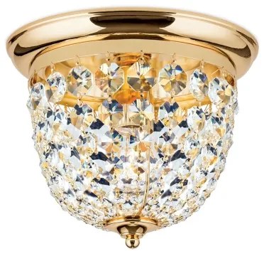 Orion DLU 1840/26-Krištáľové str. svietidlo PLAFOND 1xE27/40W/230V pr.26 cm zlatá