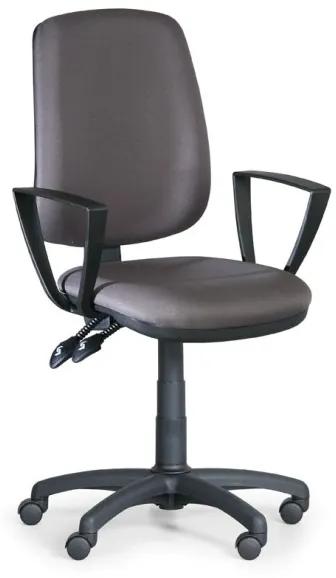 Antares Kancelárska stolička ATHEUS s podpierkami rúk, sivá
