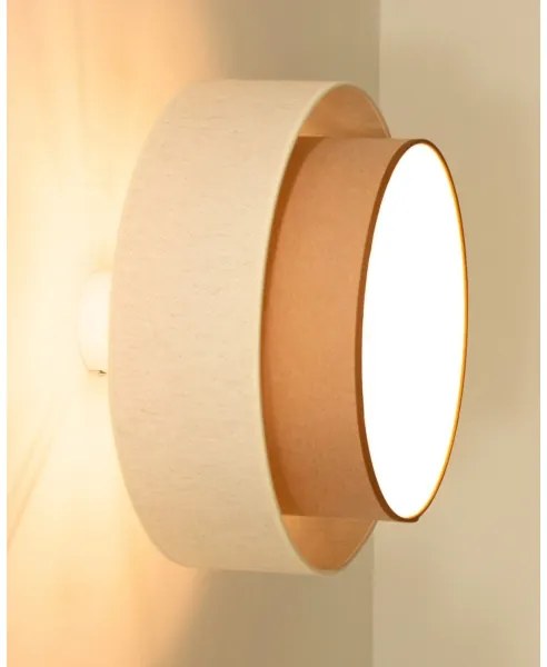 Prisadený luster NATIA 1xE27/60W/230V biela/hnedá