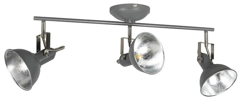 Priemyselné bodové svetlo antracit otočné a sklápateľné 3-svetlo - Tommy