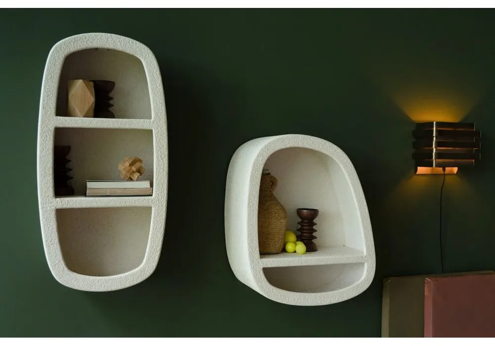 Krémová poschodová polica 23 cm Veda – Dutchbone