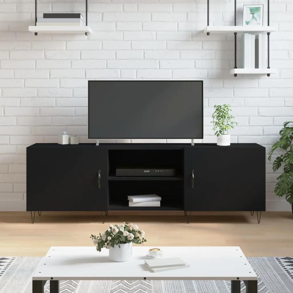 TV skrinka čierna 150x30x50 cm kompozitné drevo 829093