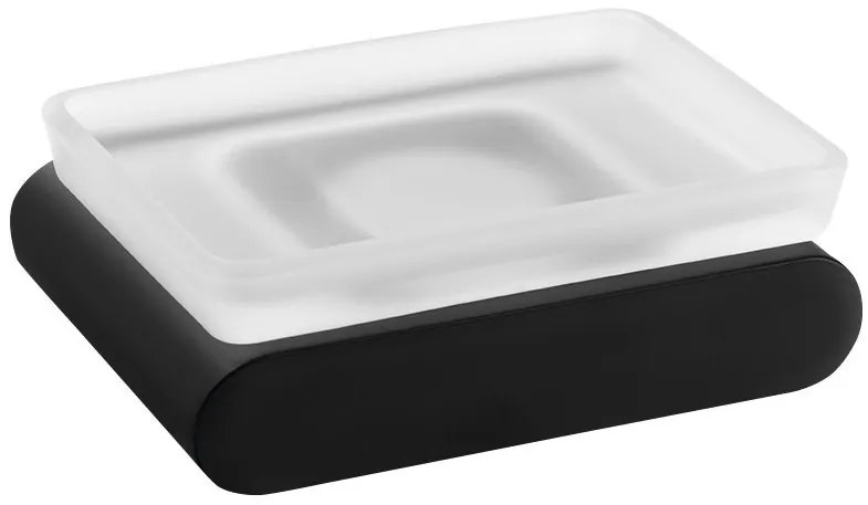 Sapho Sapho, FLORI mydeľnička, čierný/mliečne sklo, RF002/15