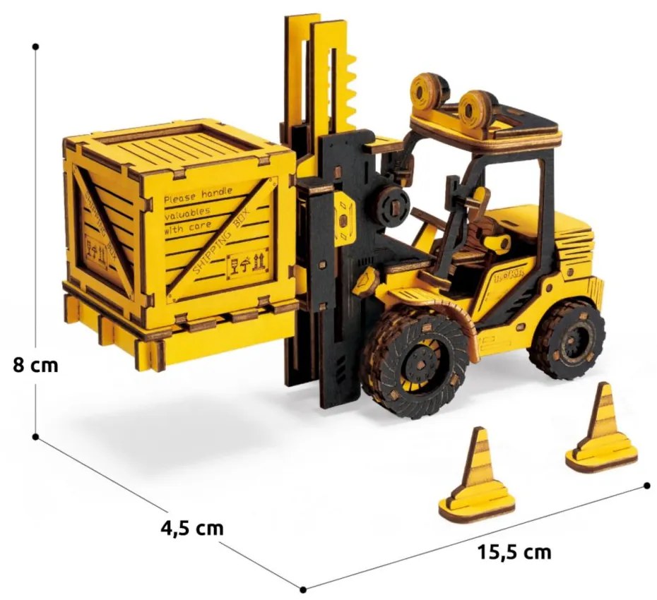 Robotime Rokr 3D dřevěné puzzle Vysokozdvižný vozík 139 ks
