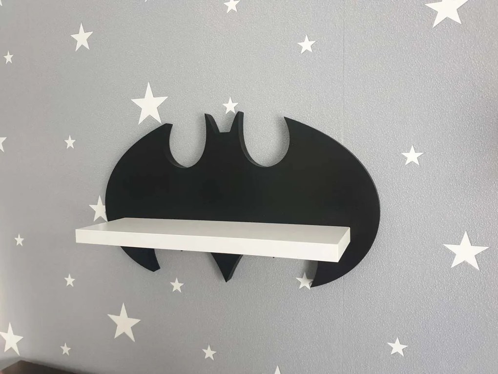 Polička batman - čierna