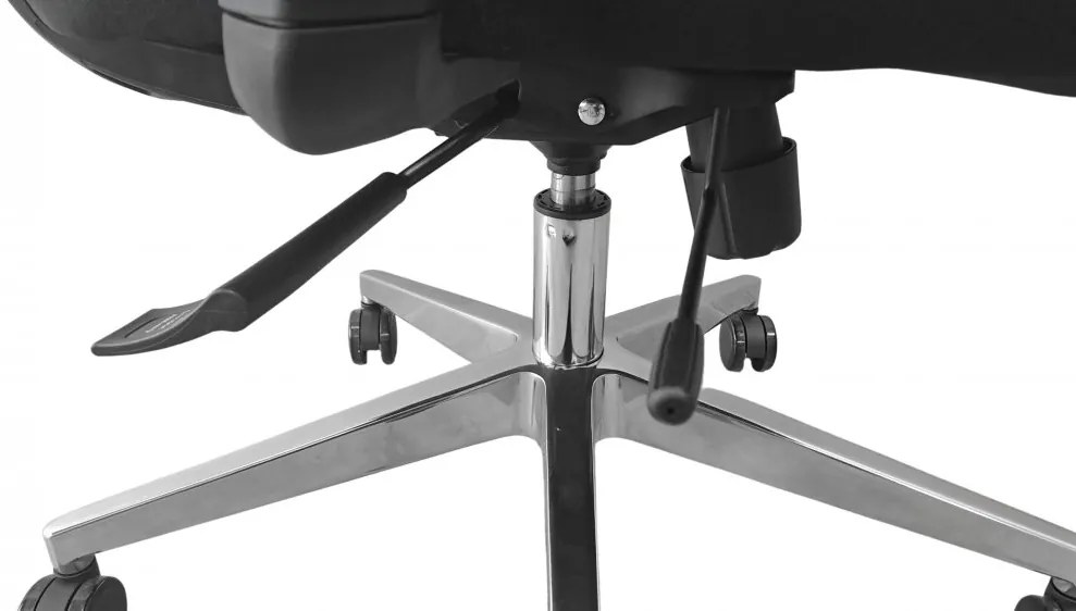 Kancelárska ergonomická stolička Neoseat FLEX PRO — sieť / látka, čierna, nosnosť 150 kg